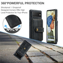 For Google Pixel 6 Pro JEEHOOD RFID Blocking Anti-Theft Wallet Phone Case(Black)