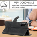 For Samsung Galaxy Note20 Cubic Skin Feel Flip Leather Phone Case(Black)