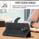 For Tecno Spark 6 Cubic Skin Feel Flip Leather Phone Case(Black)