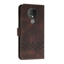 For Tecno Spark 6 Cubic Skin Feel Flip Leather Phone Case(Dark Brown)