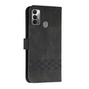 For Tecno Spark 7 Cubic Skin Feel Flip Leather Phone Case(Black)