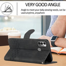 For Tecno Spark 7 Cubic Skin Feel Flip Leather Phone Case(Black)