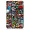 For Lenovo Tab M8 Coloured Drawing Pattern Horizontal Deformation Flip Leather Case with Three-folding Holder(Graffiti)