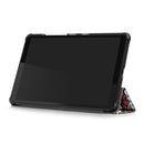 For Lenovo Tab M8 Coloured Drawing Pattern Horizontal Deformation Flip Leather Case with Three-folding Holder(Graffiti)