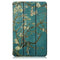 For Lenovo Tab M8 Coloured Drawing Pattern Horizontal Deformation Flip Leather Case with Three-folding Holder(Apricot Flower)