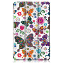 For Lenovo Tab M8 Coloured Drawing Pattern Horizontal Deformation Flip Leather Case with Three-folding Holder(Butterfly)