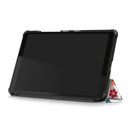 For Lenovo Tab M8 Coloured Drawing Pattern Horizontal Deformation Flip Leather Case with Three-folding Holder(Butterfly)