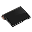For Lenovo Tab M8 Coloured Drawing Pattern Horizontal Deformation Flip Leather Case with Three-folding Holder(Butterfly)