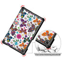 For Lenovo Tab M8 Coloured Drawing Pattern Horizontal Deformation Flip Leather Case with Three-folding Holder(Butterfly)