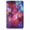 For Lenovo Tab M8 Coloured Drawing Pattern Horizontal Deformation Flip Leather Case with Three-folding Holder(Galaxy)
