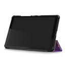 For Lenovo Tab M8 Coloured Drawing Pattern Horizontal Deformation Flip Leather Case with Three-folding Holder(Galaxy)