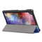 For Lenovo Tab M8 Coloured Drawing Pattern Horizontal Deformation Flip Leather Case with Three-folding Holder(Galaxy)