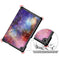 For Lenovo Tab M8 Coloured Drawing Pattern Horizontal Deformation Flip Leather Case with Three-folding Holder(Galaxy)