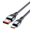 ADC-005 6A USB to USB-C / Type-C Weave Fast Charging Data Cable, Length:0.5m(Silver)