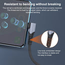 6A 66W USB to USB-C / Type-C Elbow Mobile Phone Game Fast Data Cable, Length:1m(Black)