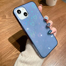 Colorful Laser Love TPU Phone Case For iPhone 13(Blue)