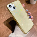 Colorful Laser Love TPU Phone Case For iPhone 13(Yellow)