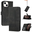 Cubic Skin Feel Flip Leather Phone Case For iPhone 13 mini(Black)