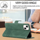 Cubic Skin Feel Flip Leather Phone Case For iPhone 13 mini(Green)