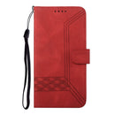 Cubic Skin Feel Flip Leather Phone Case For iPhone 13 mini(Red)