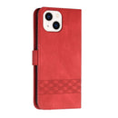 Cubic Skin Feel Flip Leather Phone Case For iPhone 13 mini(Red)