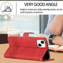 Cubic Skin Feel Flip Leather Phone Case For iPhone 13 mini(Red)