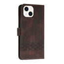 Cubic Skin Feel Flip Leather Phone Case For iPhone 13 mini(Brown)