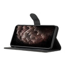 Cubic Skin Feel Flip Leather Phone Case For iPhone 13(Black)