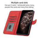 Cubic Skin Feel Flip Leather Phone Case For iPhone 13 Pro(Red)