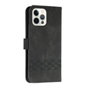 Cubic Skin Feel Flip Leather Phone Case For iPhone 13 Pro Max(Black)
