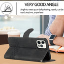 Cubic Skin Feel Flip Leather Phone Case For iPhone 13 Pro Max(Black)