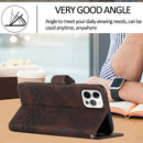Cubic Skin Feel Flip Leather Phone Case For iPhone 12 / 12 Pro(Brown)