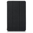 For Lenovo Tab M8 Custer Texture Horizontal Flip Smart TPU Leather Case with Three-folding Holder(Black)