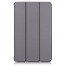For Lenovo Tab M8 Custer Texture Horizontal Flip Smart TPU Leather Case with Three-folding Holder(Grey)