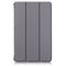 For Lenovo Tab M8 Custer Texture Horizontal Flip Smart TPU Leather Case with Three-folding Holder(Grey)