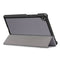 For Lenovo Tab M8 Custer Texture Horizontal Flip Smart TPU Leather Case with Three-folding Holder(Grey)