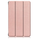 For Lenovo Tab M8 Custer Texture Horizontal Flip Smart TPU Leather Case with Three-folding Holder(Rose Gold)