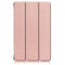 For Lenovo Tab M8 Custer Texture Horizontal Flip Smart TPU Leather Case with Three-folding Holder(Rose Gold)