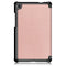 For Lenovo Tab M8 Custer Texture Horizontal Flip Smart TPU Leather Case with Three-folding Holder(Rose Gold)