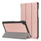 For Lenovo Tab M8 Custer Texture Horizontal Flip Smart TPU Leather Case with Three-folding Holder(Rose Gold)