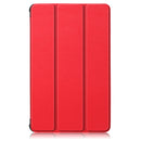 For Lenovo Tab M8 Custer Texture Horizontal Flip Smart TPU Leather Case with Three-folding Holder(Red)