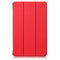 For Lenovo Tab M8 Custer Texture Horizontal Flip Smart TPU Leather Case with Three-folding Holder(Red)