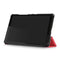 For Lenovo Tab M8 Custer Texture Horizontal Flip Smart TPU Leather Case with Three-folding Holder(Red)