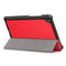 For Lenovo Tab M8 Custer Texture Horizontal Flip Smart TPU Leather Case with Three-folding Holder(Red)