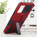 For vivo V21 Vanguard Warrior All Inclusive Double-color Shockproof TPU + PC Phone Case with Holder(Red)