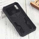 For vivo Y91i Indonesia Version / Y91C Vanguard Warrior All Inclusive Double-color Shockproof TPU + PC Phone Case with Holder(Blue)