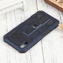 For vivo Y91i Indonesia Version / Y91C Vanguard Warrior All Inclusive Double-color Shockproof TPU + PC Phone Case with Holder(Blue)
