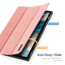 For Samsung Galaxy Tab A8 2021 DUX DUCIS Domo Series Cloth Texture Flip Leather Case(Pink)