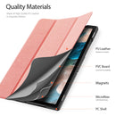 For Samsung Galaxy Tab A8 2021 DUX DUCIS Domo Series Cloth Texture Flip Leather Case(Pink)