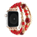 Pearl Strap Watch Band For Apple Watch Series 7 45mm / 6&SE&5&4 44mm / 3&2&1 42mm(Red)